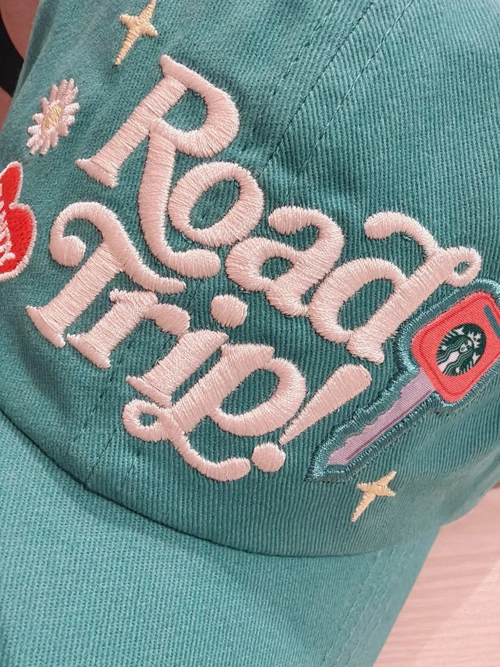 Kids Teal 'Road Trip!' Embroidered Cap